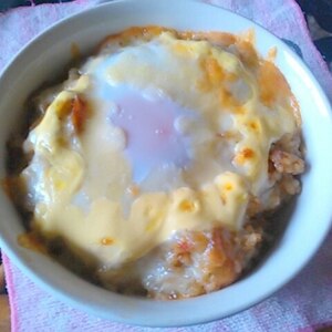 リメイク！鍋も綺麗にドリア風焼きチーズ卵カレー